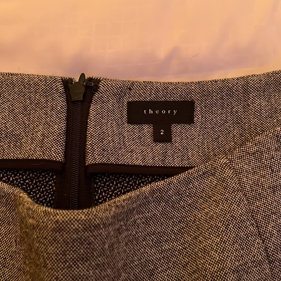 Theory Ruffled Bottom Mini Skirt in 2 - Picture 3 of 4